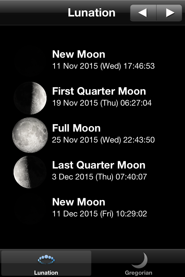 November Moon Phases