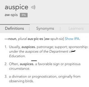 Auspices Definition